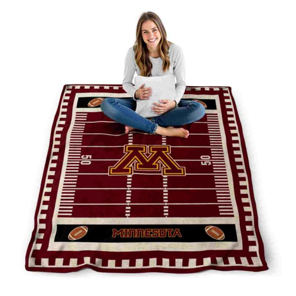minnesota golden gophers football field maroon blanket high quality