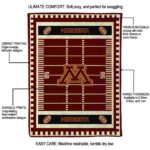 minnesota golden gophers football field maroon blanket new arrival