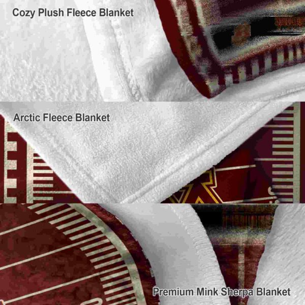 minnesota golden gophers football field maroon blanket premium grade