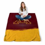 minnesota golden gophers gradient dots maroon blanket high quality