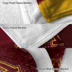 minnesota golden gophers gradient dots maroon blanket premium grade