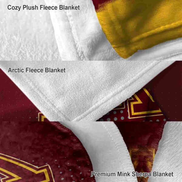 minnesota golden gophers gradient dots maroon blanket premium grade
