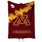 minnesota golden gophers grunge texture maroon blanket best selling
