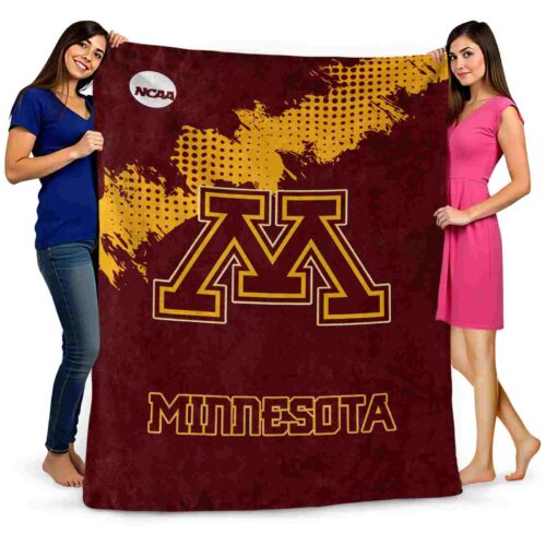 minnesota golden gophers grunge texture maroon blanket fashion forward