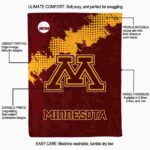 minnesota golden gophers grunge texture maroon blanket best selling