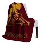 minnesota golden gophers grunge texture maroon blanket best selling