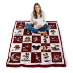 minnesota golden gophers mickey minnie maroon white blanket best selling