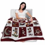 minnesota golden gophers mickey minnie maroon white blanket best selling