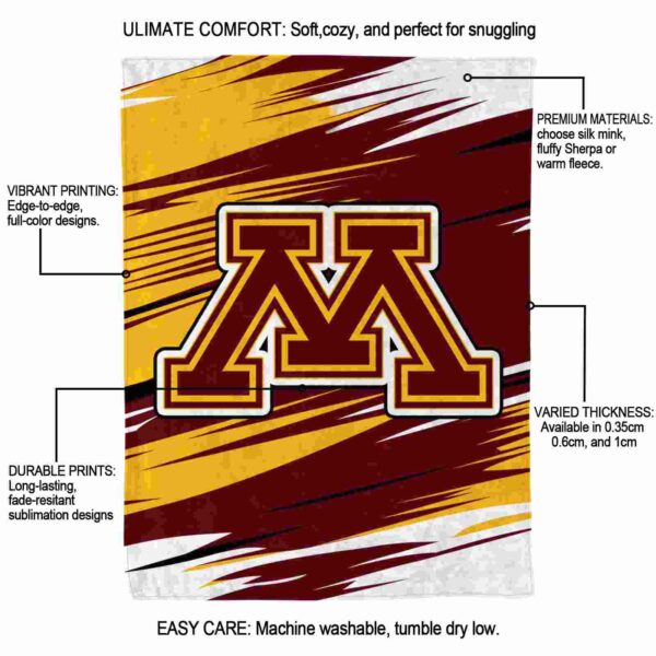 minnesota golden gophers paint streaks maroon white blanket new arrival