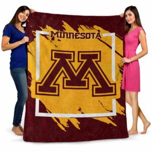 minnesota golden gophers splatter effect maroon blanket fashion forward
