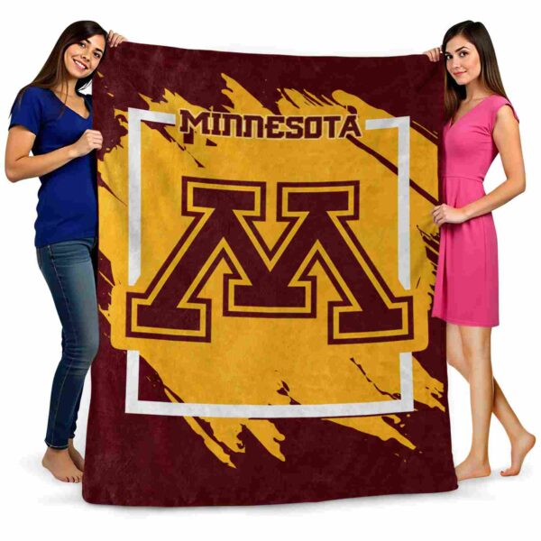 minnesota golden gophers splatter effect maroon blanket fashion forward