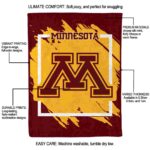 minnesota golden gophers splatter effect maroon blanket new arrival