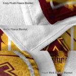 minnesota golden gophers splatter effect maroon blanket premium grade