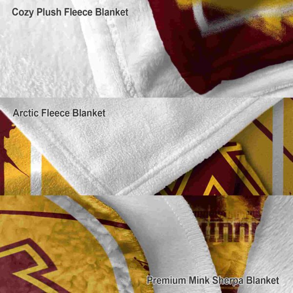 minnesota golden gophers splatter effect maroon blanket premium grade