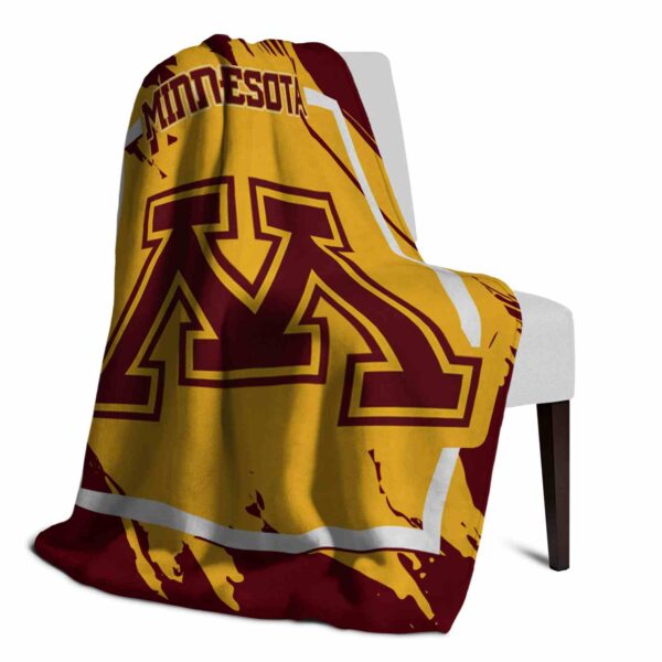 minnesota golden gophers splatter effect maroon blanket top rated