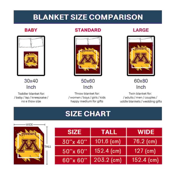 minnesota golden gophers splatter effect maroon blanket trendy