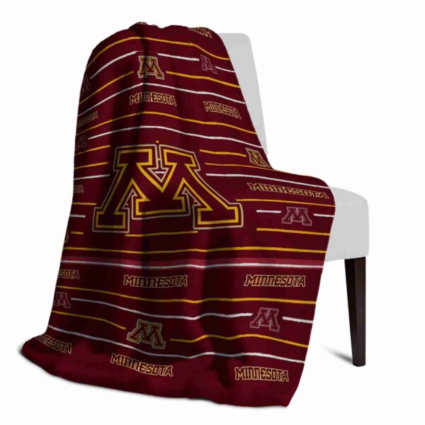 minnesota golden gophers striped pattern maroon blanket top rated