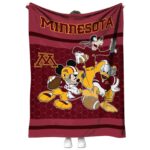 minnesota golden gophers three musketeers maroon blanket best selling