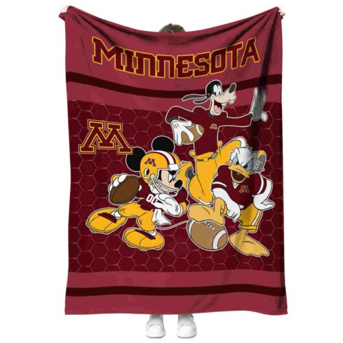 minnesota golden gophers three musketeers maroon blanket best selling