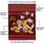 minnesota golden gophers three musketeers maroon blanket best selling