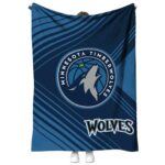 minnesota timberwolves diagonal stripes midnight blue blanket best selling