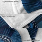 minnesota timberwolves diagonal stripes midnight blue blanket best selling