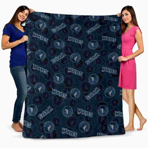 minnesota timberwolves diehard fans midnight blue blanket fashion forward
