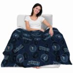 minnesota timberwolves diehard fans midnight blue blanket best selling