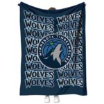 minnesota timberwolves fan pride midnight blue blanket best selling
