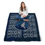 minnesota timberwolves fan pride midnight blue blanket best selling