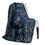 minnesota timberwolves fan pride midnight blue blanket best selling