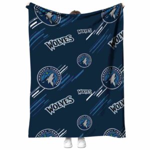 minnesota timberwolves fan spirit midnight blue blanket best selling