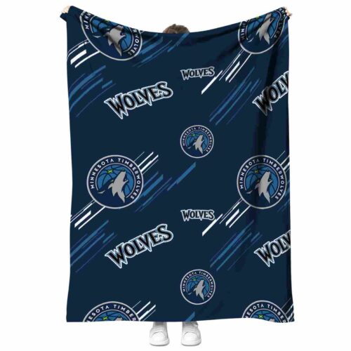 minnesota timberwolves fan spirit midnight blue blanket best selling