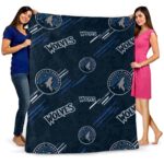 minnesota timberwolves fan spirit midnight blue blanket best selling