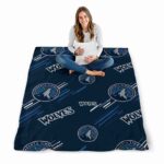 minnesota timberwolves fan spirit midnight blue blanket best selling