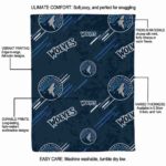 minnesota timberwolves fan spirit midnight blue blanket best selling