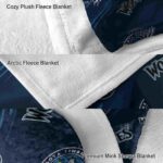 minnesota timberwolves fan spirit midnight blue blanket best selling