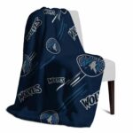 minnesota timberwolves fan spirit midnight blue blanket best selling