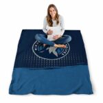 minnesota timberwolves gradient dots midnight blue blanket best selling