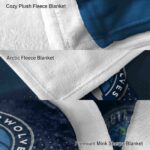 minnesota timberwolves gradient dots midnight blue blanket best selling