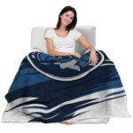 minnesota timberwolves paint streaks midnight blue white blanket best selling