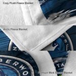 minnesota timberwolves paint streaks midnight blue white blanket best selling