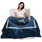 minnesota timberwolves splatter effect midnight blue blanket best selling