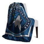 minnesota timberwolves splatter effect midnight blue blanket best selling