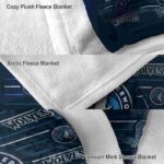 minnesota timberwolves striped pattern midnight blue blanket best selling