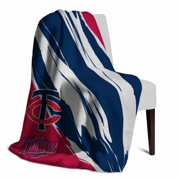 minnesota twins brushstrokes navy white blanket top rated