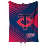 minnesota twins diagonal stripes navy blanket best selling