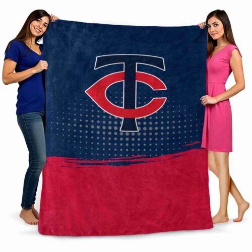 minnesota twins gradient dots navy blanket fashion forward