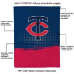 minnesota twins gradient dots navy blanket best selling