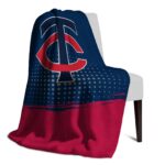 minnesota twins gradient dots navy blanket best selling